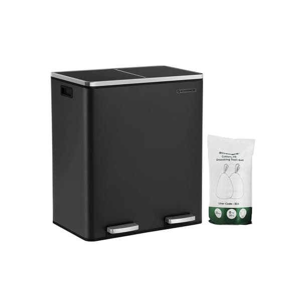 Mülleimer 60 liter (2 x 30 l) Schwarz