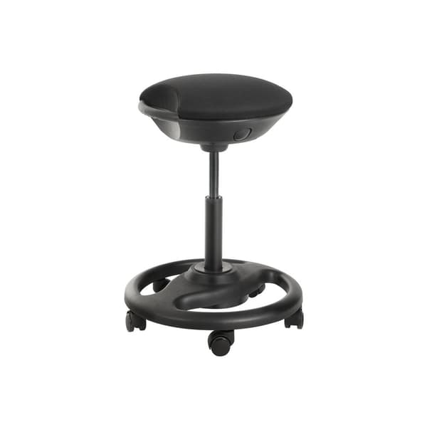 Ergonomisk werk afføring - hjul på hjul - i højde justerbar - sort