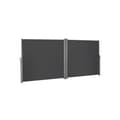 Miniatyrbillede 2 af 6: Double Side Canopy - Sun Protection - Privatlivsskærm - Jalousi - Terrasse - Have - Balkon - Røggrå