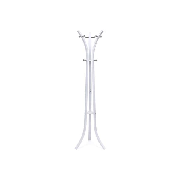 Frakkeholder - metalfrakke - 176 cm høj - 6 kroge - hvid