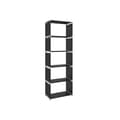 Miniatyrbillede 1 af 7: Opbevaringsstativ - bogreol - Wooncase - med 5 niveauer - 50 x 30 x 180 cm - sort