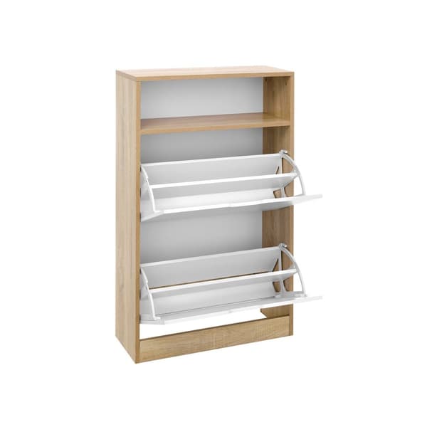Shoe Rack - skoskåp - med 2 ventiler - Öppet fack - vitt