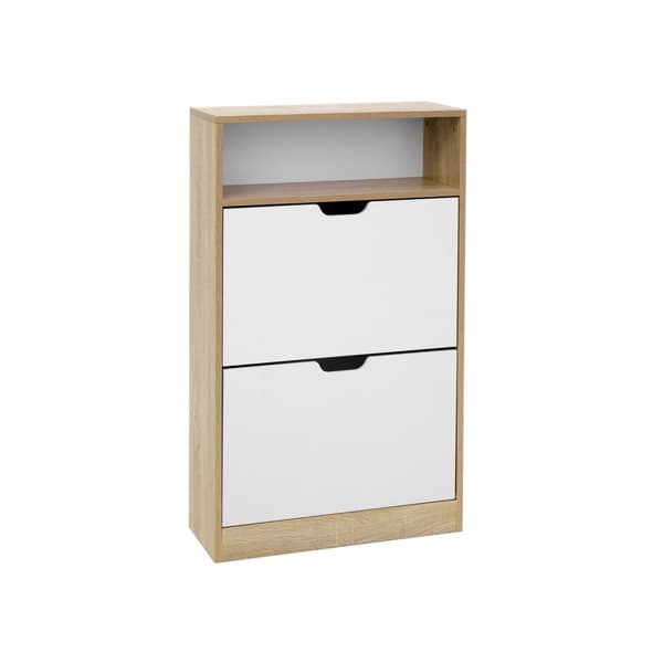Shoe Rack - skoskåp - med 2 ventiler - Öppet fack - vitt