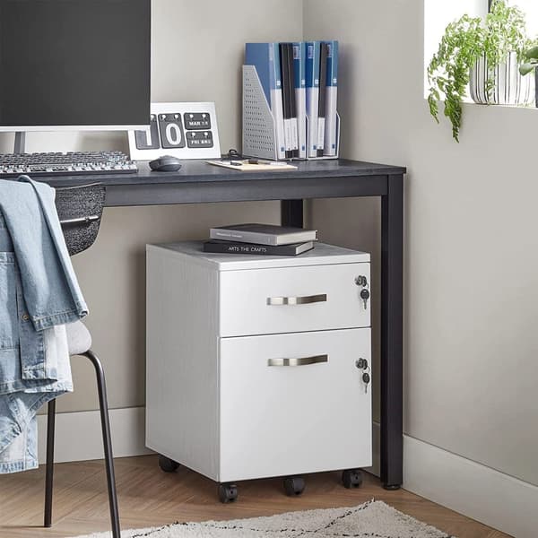 Roll Container - Drawer Unit - Besp of Drawers - 2 Locks - With Wheels - White