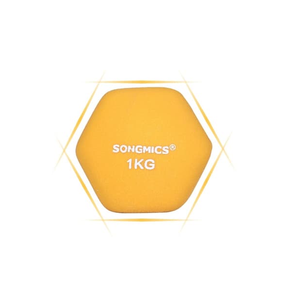Pinterit - 2 x 1 kg - käsipainot - keltaiset