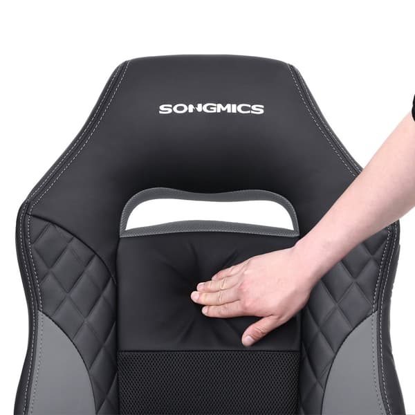Gamingstol - Kontorstol - Med seag -funktion - Racingstol - Black Gray