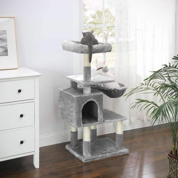Scratching Post - Cat House - 110 cm - High Scratching Post - Light Gray