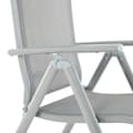 Miniatyrbild 5 av 8: Garden Chair - Folding Chair - Outdoor Chair - Aluminium Frame - Läggkapacitet på upp till 150 kg - grå