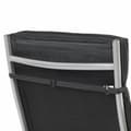 Miniatyrbild 6 av 8: Lounger - Foldbar - Lounge Chair - Avtagbar kudde - från rostfritt aluminium - svart