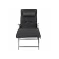 Miniatyrbild 2 av 8: Lounger - Foldbar - Lounge Chair - Avtagbar kudde - från rostfritt aluminium - svart