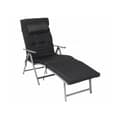 Miniatyrbild 1 av 8: Lounger - Foldbar - Lounge Chair - Avtagbar kudde - från rostfritt aluminium - svart