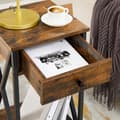 Miniatyrbillede 4 af 7: Sengbord - sidebord - med en skuffe - med 2 hylder - industriel stil