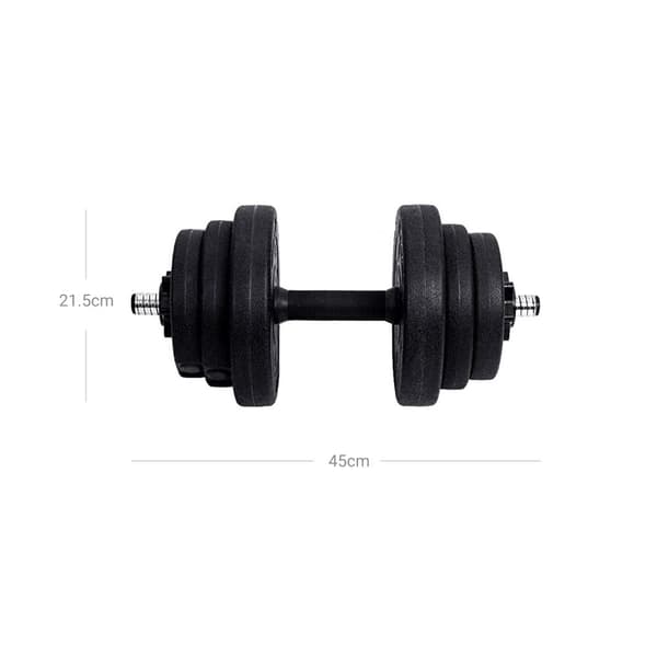 Halkers - håndvægte - sæt på 2 - i alt 30 kg - sort
