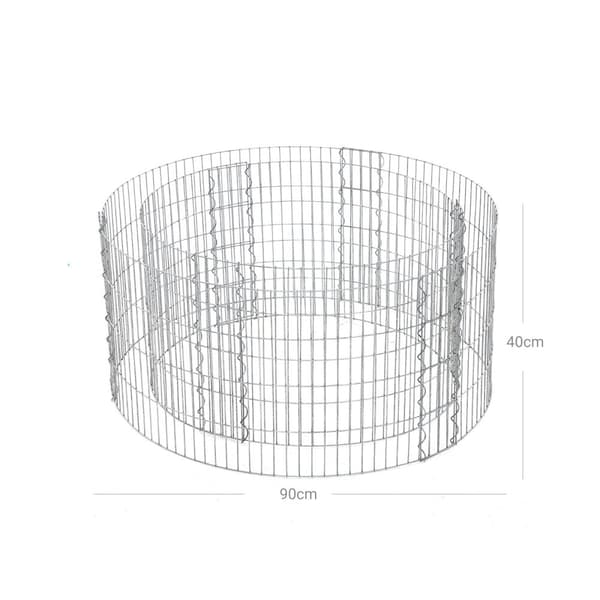 Schans -korit - Round Sierchans -korit - Stone Schans -korit - Metalli - kivikori - Ruostumaton - 90 x 40 cm