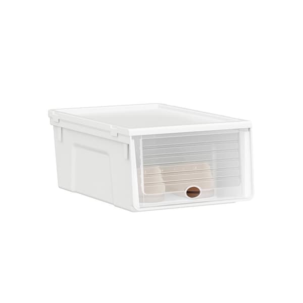 Skoboxar - Plast - skonförare - med dörr - 27 x 34,5 x 19 cm - transparent