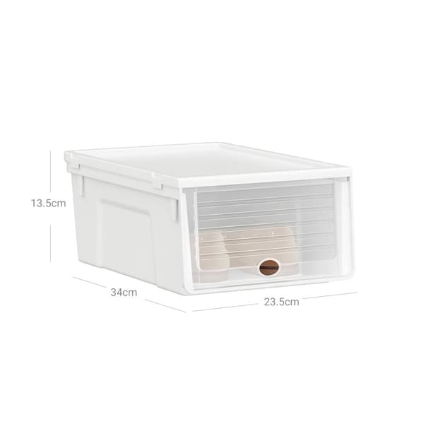 Skoboxar - Plast - skonförare - med dörr - 27 x 34,5 x 19 cm - transparent
