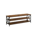 Miniatyrbillede 1 af 7: TV -møbler - 3 lag med tv -rack - X -formet metalramme -brun sort