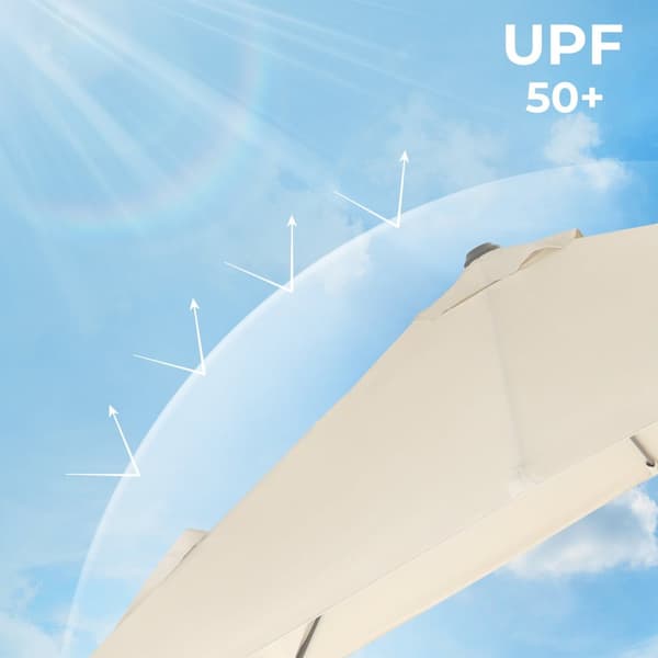 Parasol - Justerbar i Helling - Beige