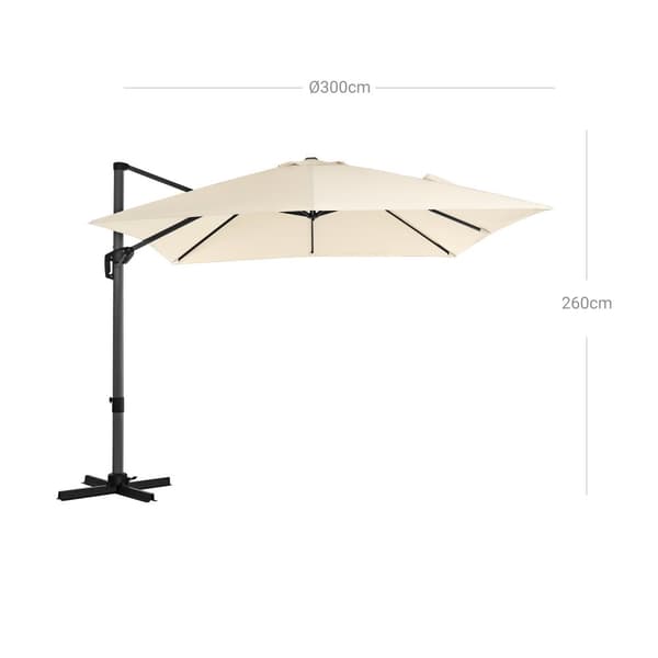 Parasol - Justerbar i Helling - Beige