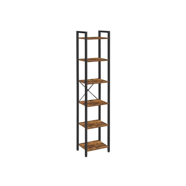 Bogreol - Stue Cabinet - Opbevaringsskab - Skabsstativ - Dekorskab - Vintage brun / sort