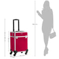 Miniatyrbillede 7 af 7: Cosmetics Case - Trolley - Make -Up Case - Face -Made Case - Med Handle - Med 4 Wheels - Pink