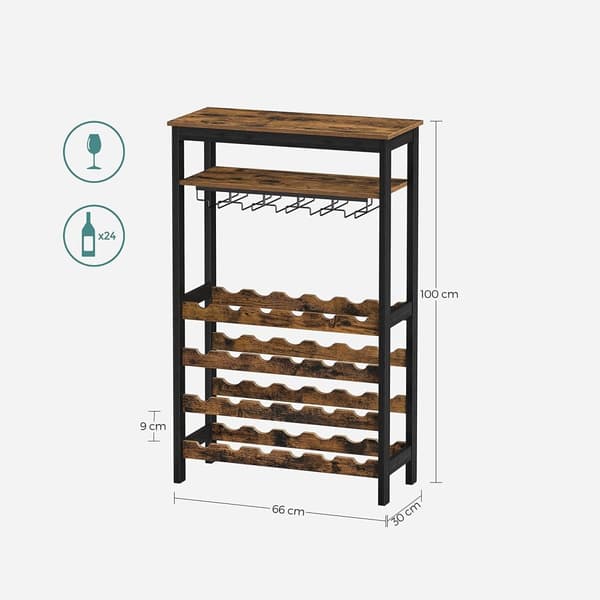 Vinstativ - Vinholder - Bottess Rack - Flaskeholder - Vintage Brown
