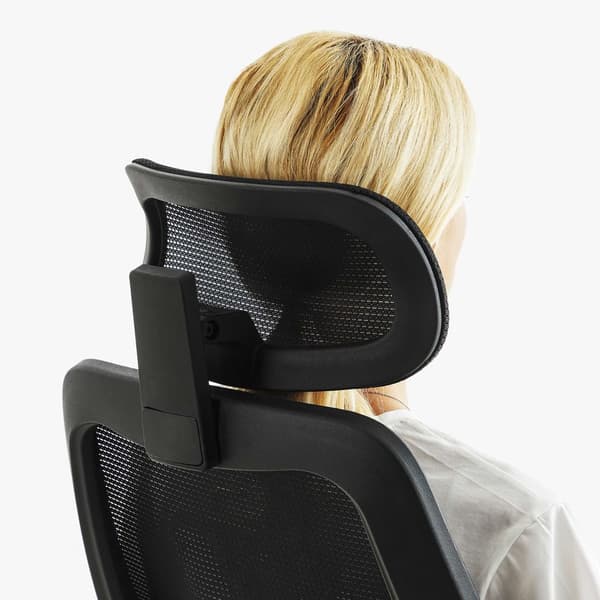 Kontorstol - Computerstol - Ergonomisk stol - Justerbar stol - Rampefunktion - Sort