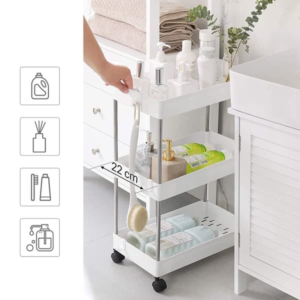 Trolley med 3 niveauer - Kitchen Trolley - Hvid