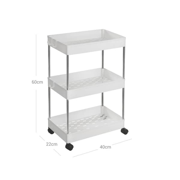 Trolley med 3 niveauer - Kitchen Trolley - Hvid