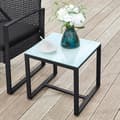 Miniatyrbild 5 av 7: Balkongstolar - Garden Set - med bord - Lounge Set - Svart