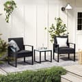 Miniatyrbild 2 av 7: Balkongstolar - Garden Set - med bord - Lounge Set - Svart