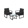 Miniatyrbild 1 av 7: Balkongstolar - Garden Set - med bord - Lounge Set - Svart