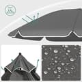 Miniatyrbillede 6 af 9: Beach Parasol - Parasol - Beach Screen - Garden Parasol - Sunshade - Gray