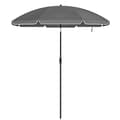 Miniatyrbillede 1 af 9: Beach Parasol - Parasol - Beach Screen - Garden Parasol - Sunshade - Gray