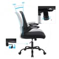 Miniatyrbillede 4 af 6: Kontorstol - Kontorstol - Ergonomisk computerstol - Justerbar kontorstol - Sort