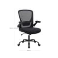 Miniatyrbillede 6 af 6: Kontorstol - Kontorstol - Ergonomisk computerstol - Justerbar kontorstol - Sort
