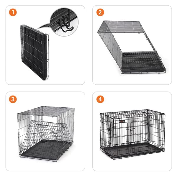 Hundbænk - Hund Cage - Hund Crate - Hund Cage - Sort