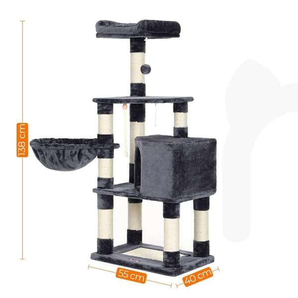 Cat Tree - Stable Scratching Post - Smoke Grey