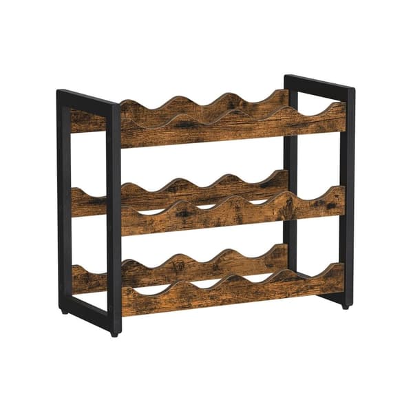 Viinihylly - viinikaappi - Bulless Rack - 12 pullolle - ruskea
