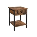 Miniatyrbild 1 av 3: Bedside Table - Side Cafe - med låda och hylla - vintage brun / svart
