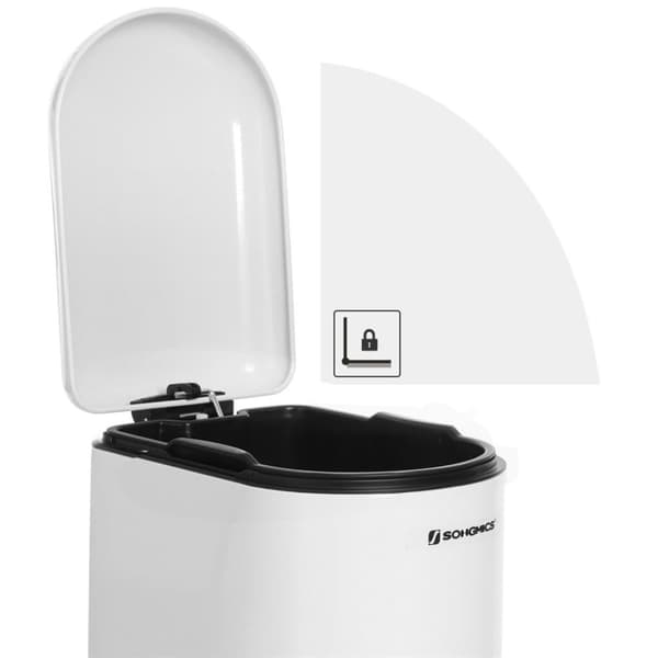 Papirkurv - skraldespand - Kosmetisk Bak - Van Staal - 10 liter - med indre spand - Softclose - Hvid