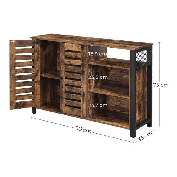 Sideboard - Sohvapöytä - 2 ovella - 110 x 33 x 75 cm - ruskea