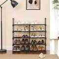 Miniatyrbillede 4 af 7: Sko rack - med 10 hylder - metalstål - 45x30x174cm - sort