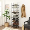 Miniatyrbillede 2 af 7: Sko rack - med 10 hylder - metalstål - 45x30x174cm - sort