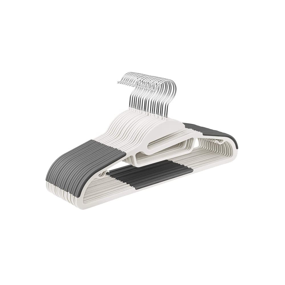 Klädhängare - Klädhängare - Hängen - 20 stycken - Plast - Anti -Slip - Dark Grey