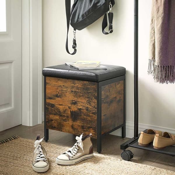 Seat Box - Stool - Soffa - Storage - Industrial Style - Brown Black