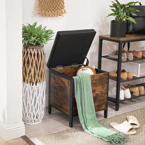Seat Box - Stool - Soffa - Storage - Industrial Style - Brown Black