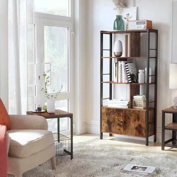 Bogreol - Stue Cabinet - Opbevaringsskab - Stående reol - Vintage Brown / Black