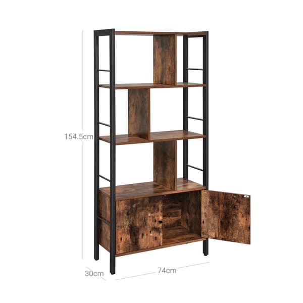 Bogreol - Stue Cabinet - Opbevaringsskab - Stående reol - Vintage Brown / Black