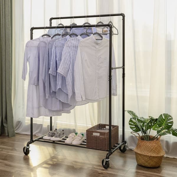 Klädstativ - Heavy Metal Clothing Standard - On Wheels - Laing Capacity på upp till 110 kg